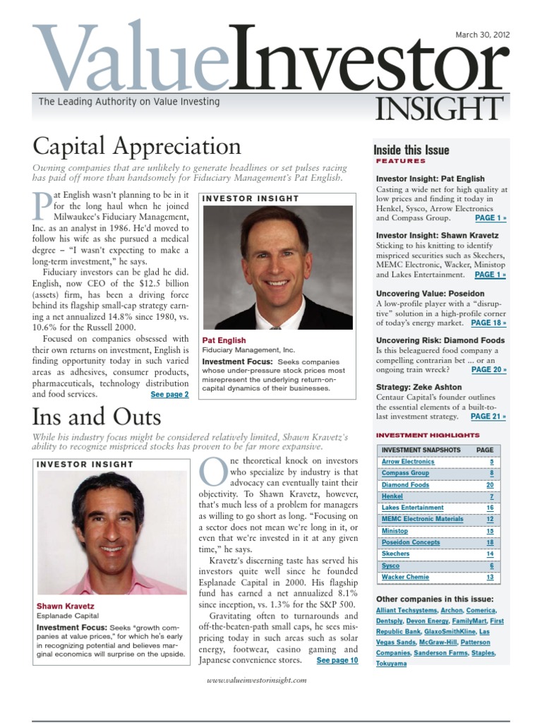 Insights from Value Investors Kravetz & English | PDF | Investing | Stocks
