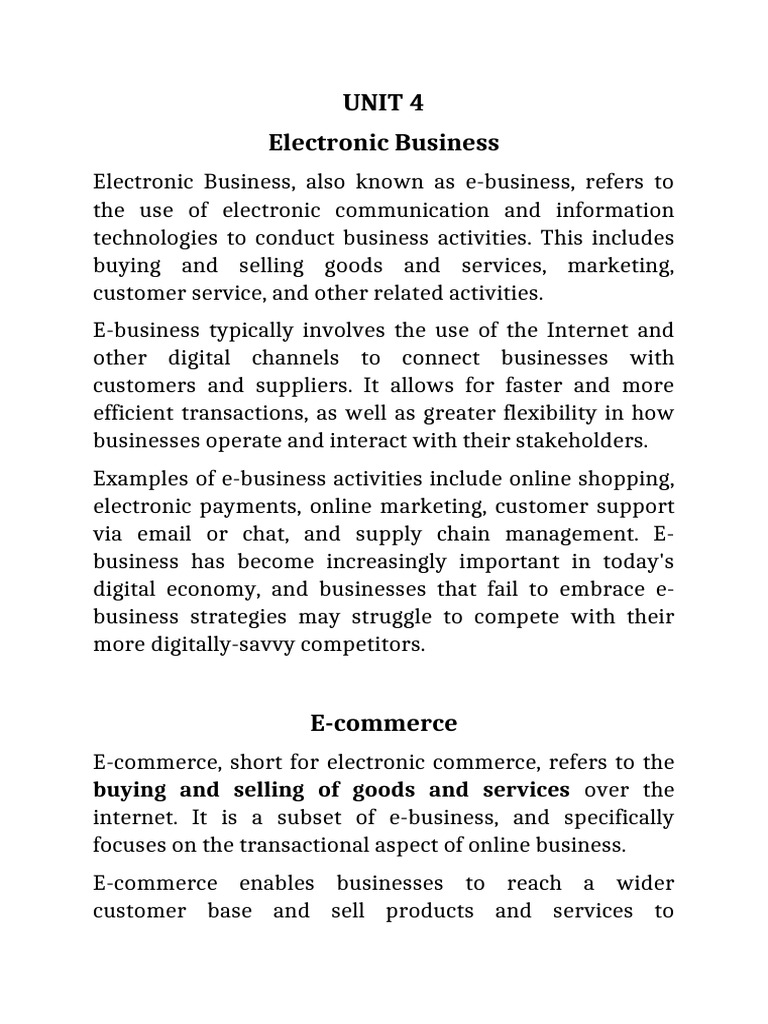 E-Business vs. E-Commerce Explained | PDF | Internet Of Things | E Commerce