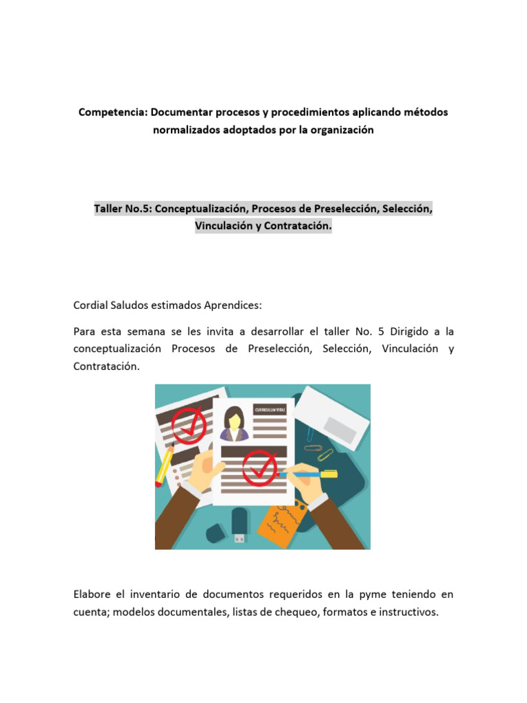 Semana 5 Documentar Procesos | PDF