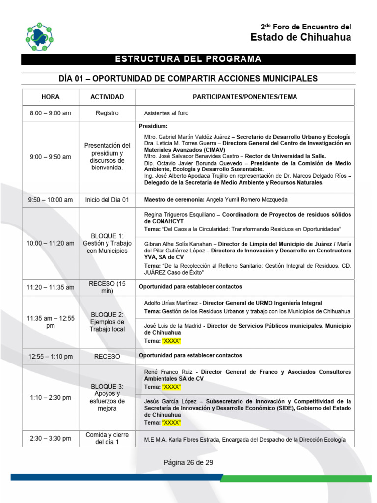 Programa 4 | PDF | Entorno natural | Ciencia medioambiental