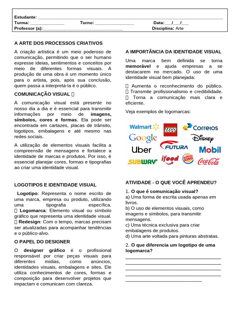 Comunicação Visual e Identidade de Marca | PDF | Comunicação | Logotipos