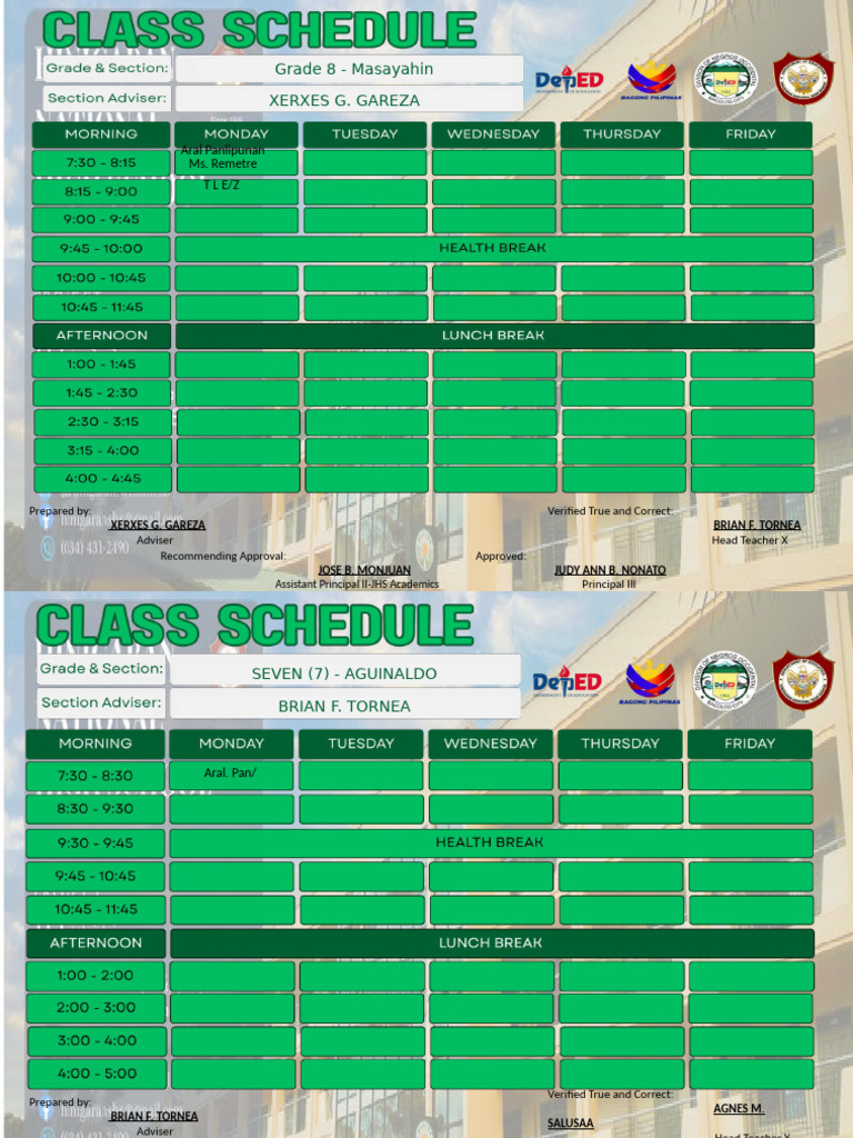 Class Prog Template | PDF | Public Administration