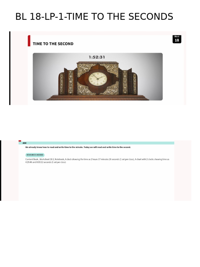 Understanding Time: Hours, Minutes, Seconds | PDF