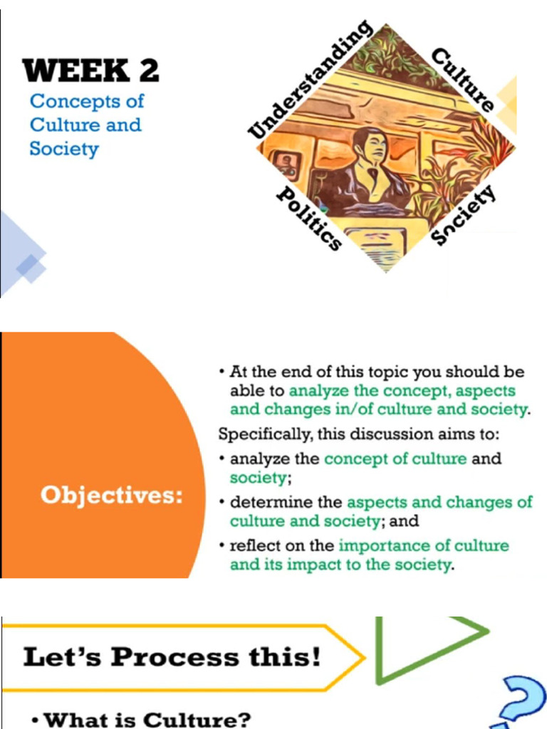 UCSP LESSON 3 Concept of Culture and Society | PDF