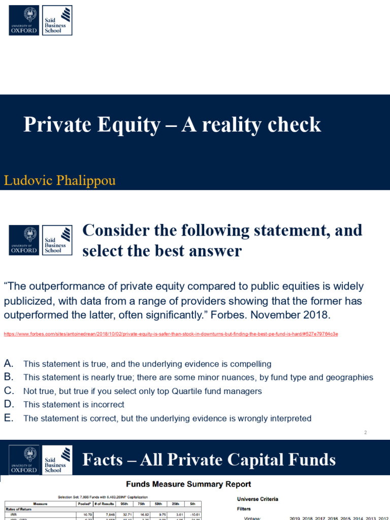 Private Equity Performance Insights | PDF | Leveraged Buyout | Private ...