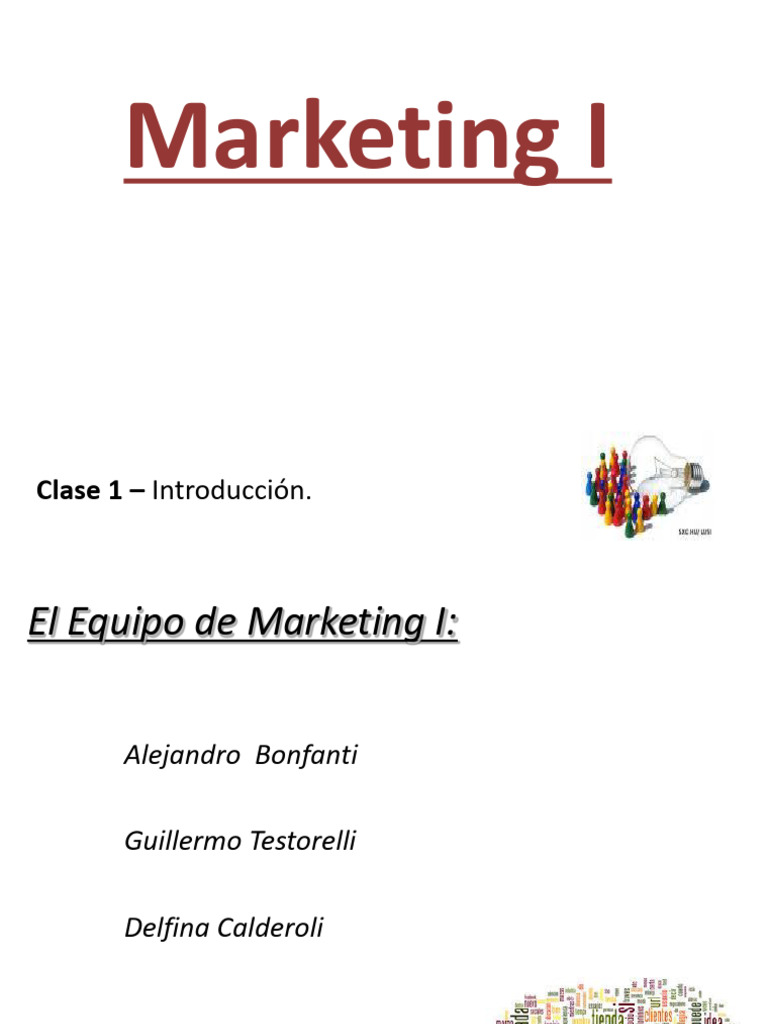 MKTG I Clase 1 | PDF | Marketing | Cerebro