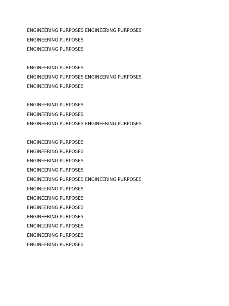 Engineering Purposes Overview | PDF