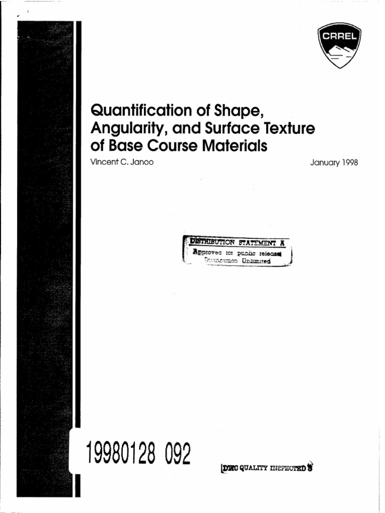 Shape and Texture Analysis of Aggregates | PDF | Construction Aggregate ...