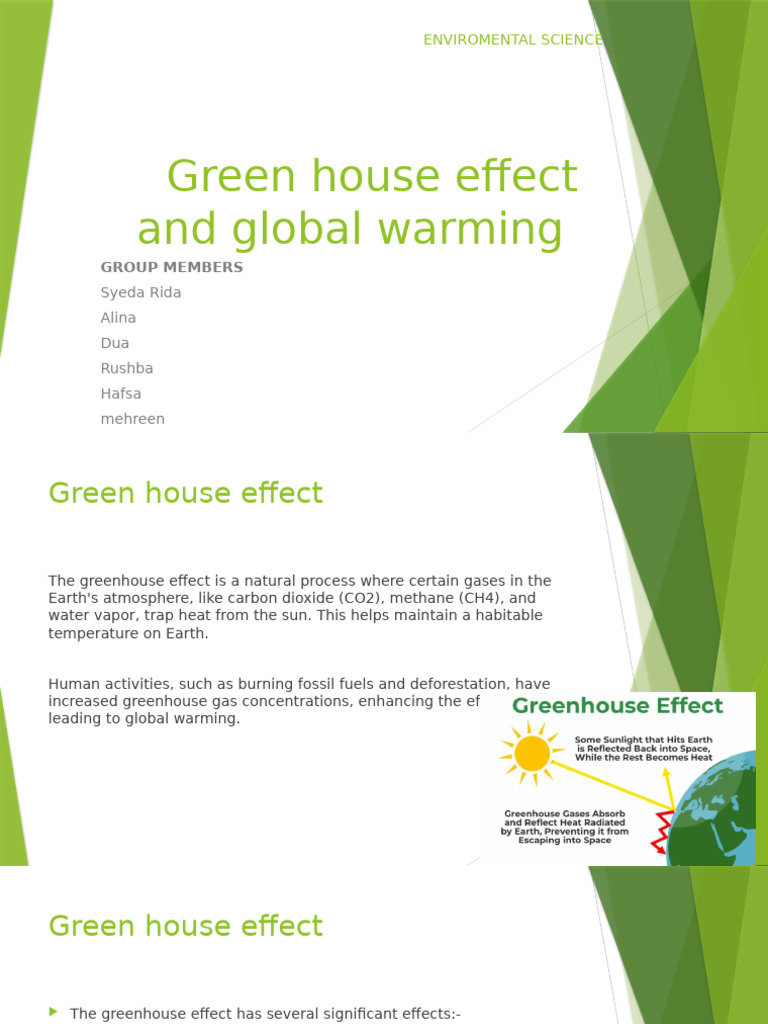 Green House Effect and Global Warming | PDF | Climate Change ...
