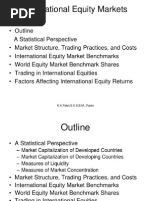 Chapter 8 International Equity Markets Pdf American Depositary Receipt Order Exchange
