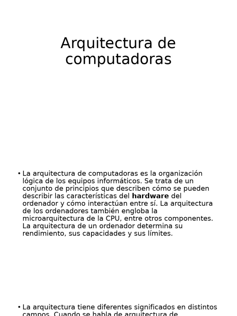 Guía sobre Arquitectura de Computadoras | PDF | Hardware de la ...
