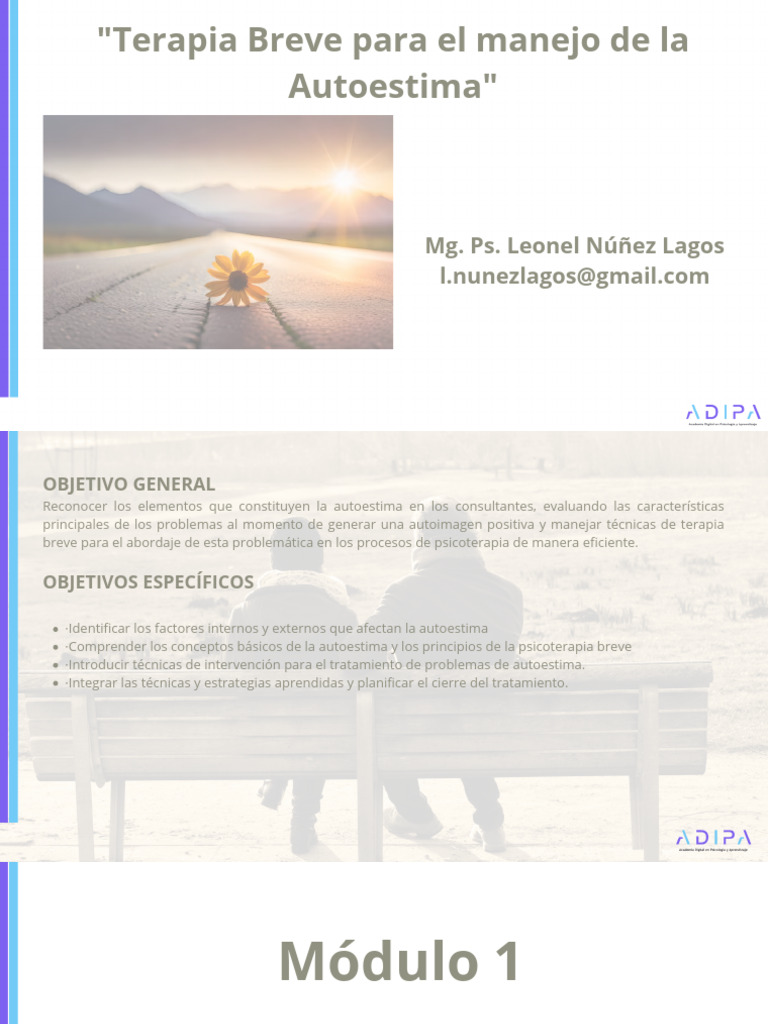 Terapia Breve para Mejorar la Autoestima | PDF | Autoestima | Terapia ...