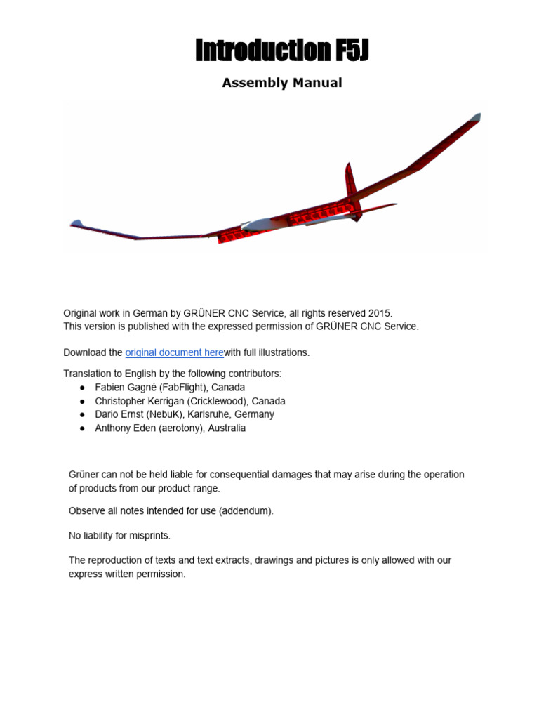 F5J Model Assembly Manual Guide | PDF | Flight Control Surfaces | Flap ...