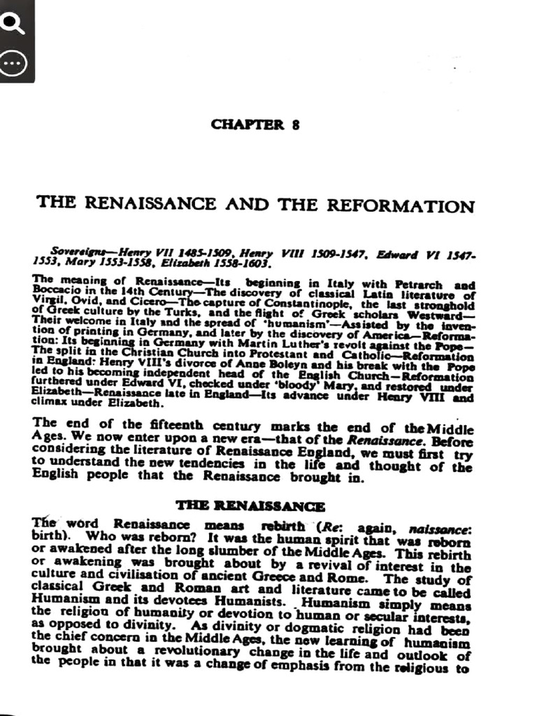Renaissance and Reformation Overview | PDF | Renaissance | Greeks