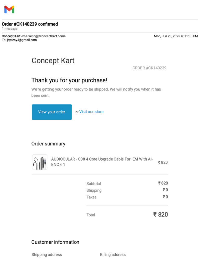 Gmail Order Ck140239 Confirmed Pdf