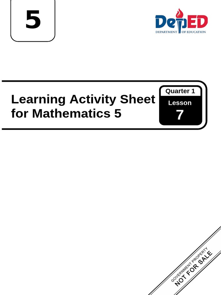 Mathematics 5: Area Formulas Activity | PDF | Area | Elementary Geometry