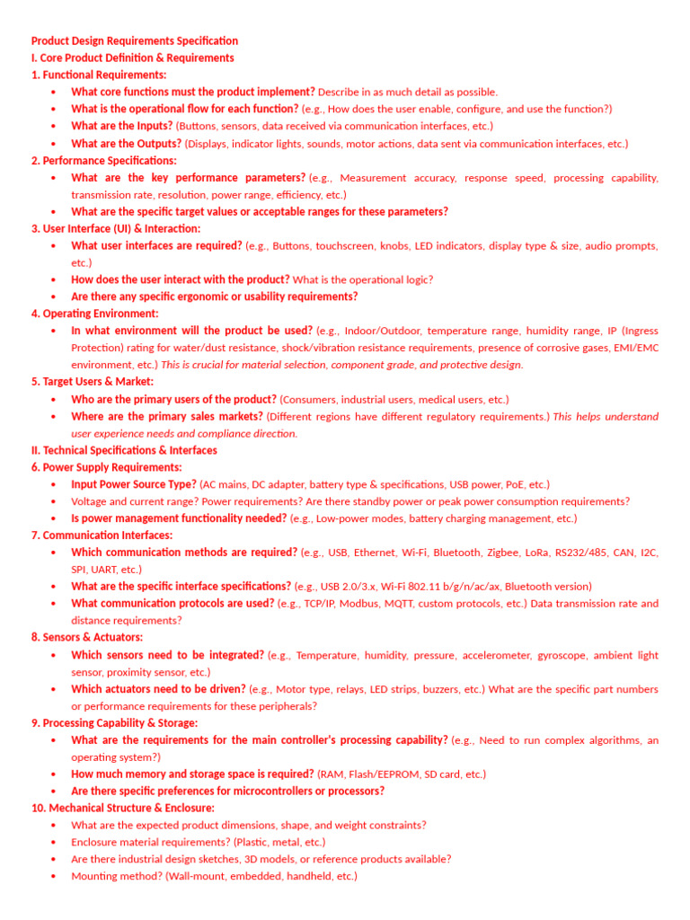 Product Design Requirements Overview | PDF | Microcontroller | Usb