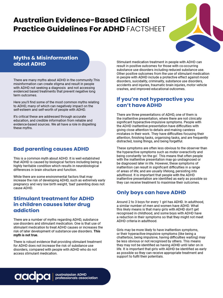 Debunking Common ADHD Myths | PDF | Attention Deficit Hyperactivity ...