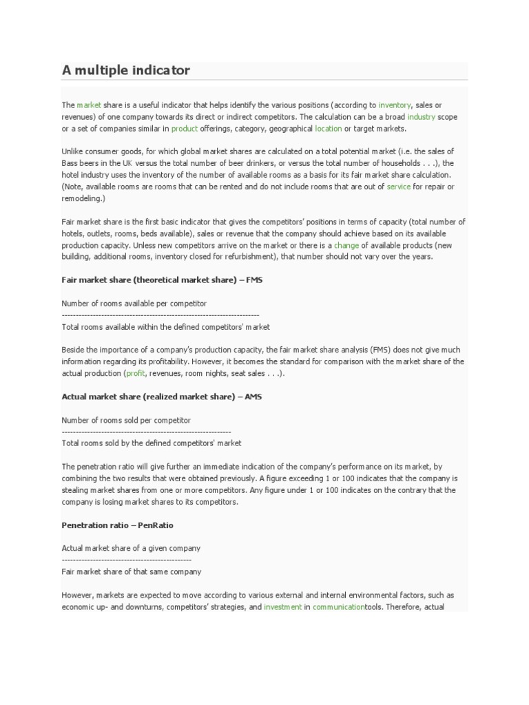 Market Share Explained Pdf Market Share Competition