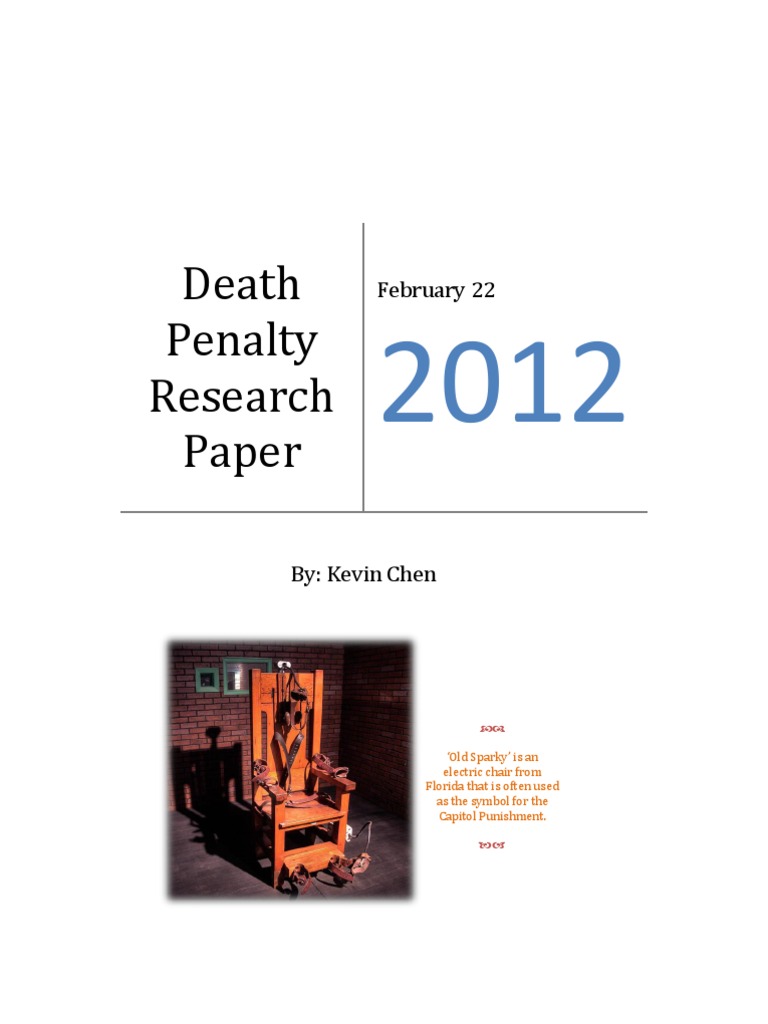 against death penalty research paper