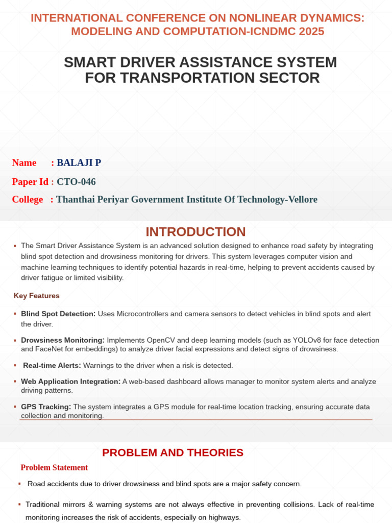 Smart Driver Assistance System Overview | PDF | Traffic Collision ...