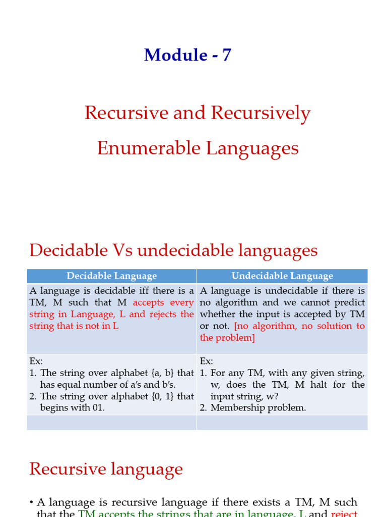 Decidable vs Undecidable Languages Explained | PDF | Mathematical Logic ...