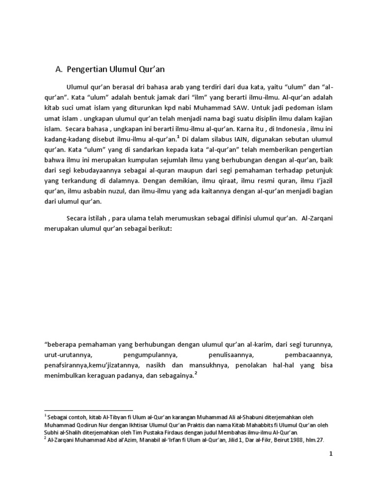 Makalah Isi Materi Makalah Ulumur Qur An