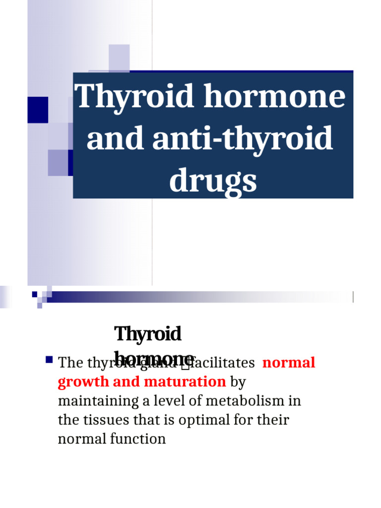 Thyroid Hormones and Antithyroid Drugs | PDF | Thyroid | Thyroid ...
