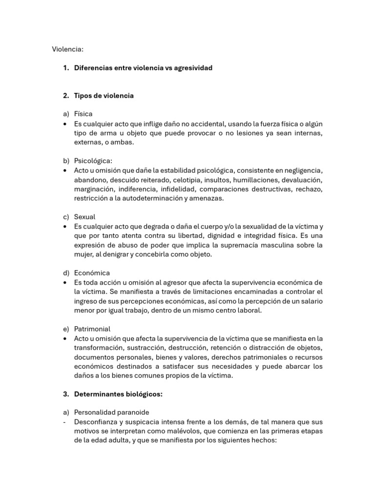 Tipos y causas de violencia y salud mental | PDF | Discriminación y ...