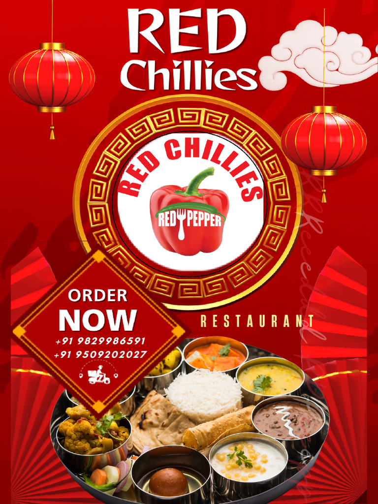 Red Chilli Restaurant Menu Overview | PDF | Hamburgers | Italian Cuisine