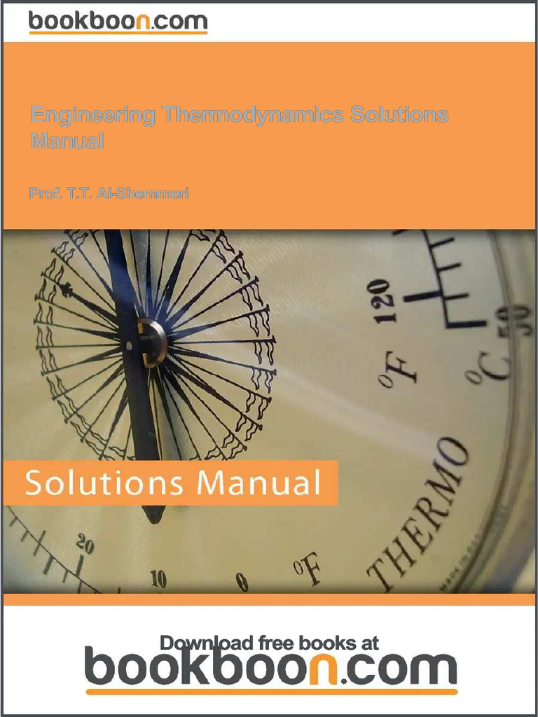 Engineering Thermodynamics - Solution Manual | PDF | Heat | Enthalpy