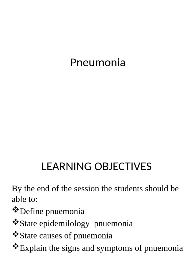 Understanding Pneumonia: Causes & Management | PDF | Pneumonia | Human ...