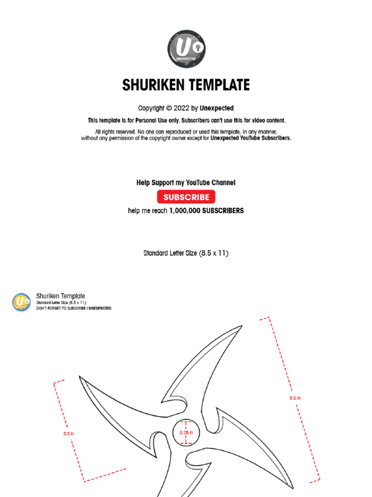 Shuriken (Sqaure) Template PDF