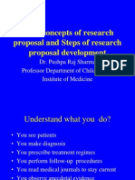 Research proposal development steps