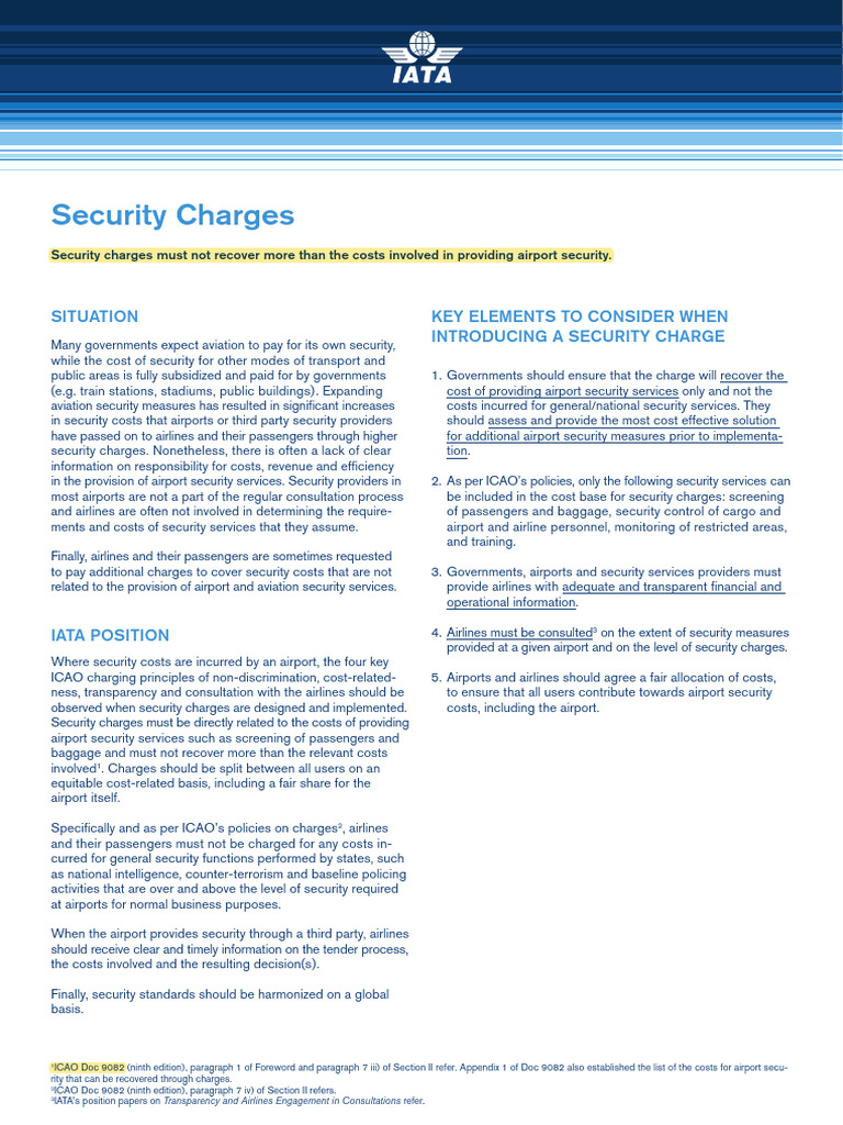 Airport Security Charge Guidelines | PDF | Airport | Airport Security