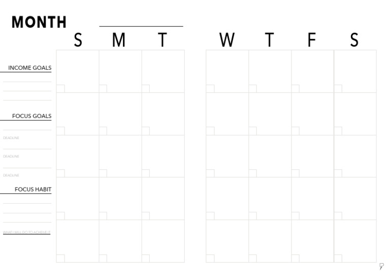 Monthly Planner | PDF