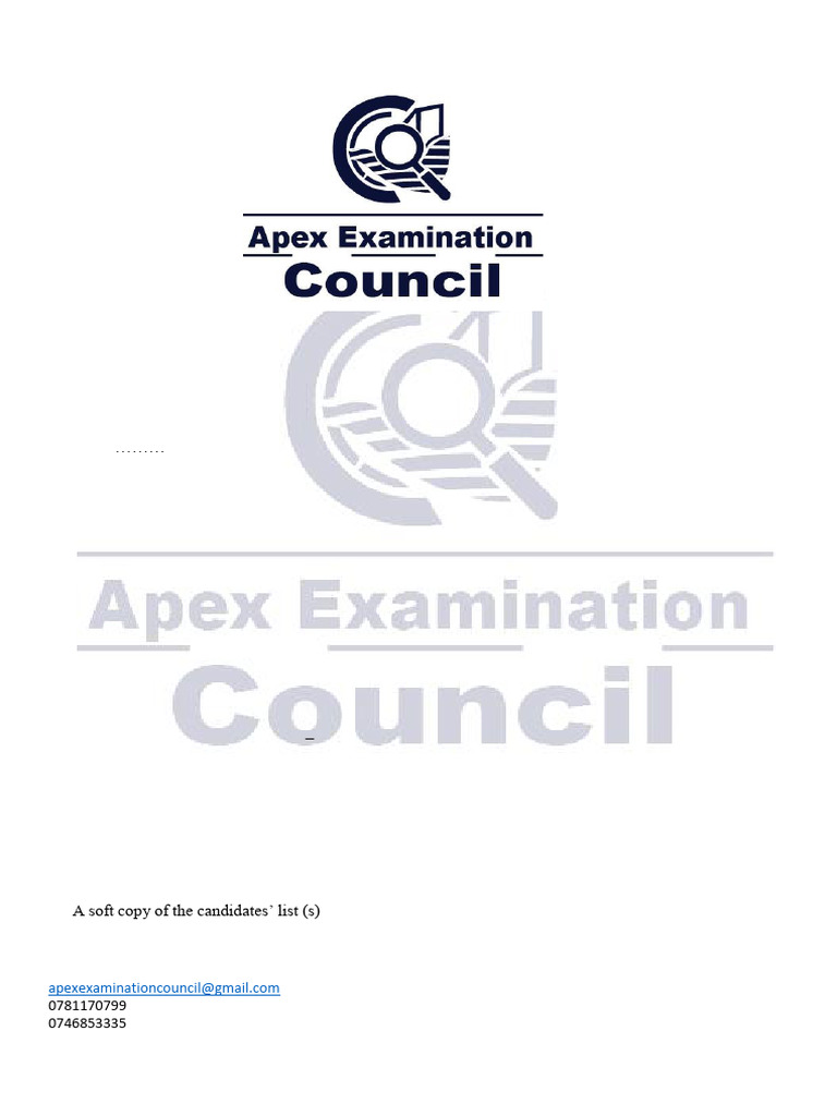 APEX 2025 Mock Exam Participation Guide | PDF | Educational Assessment