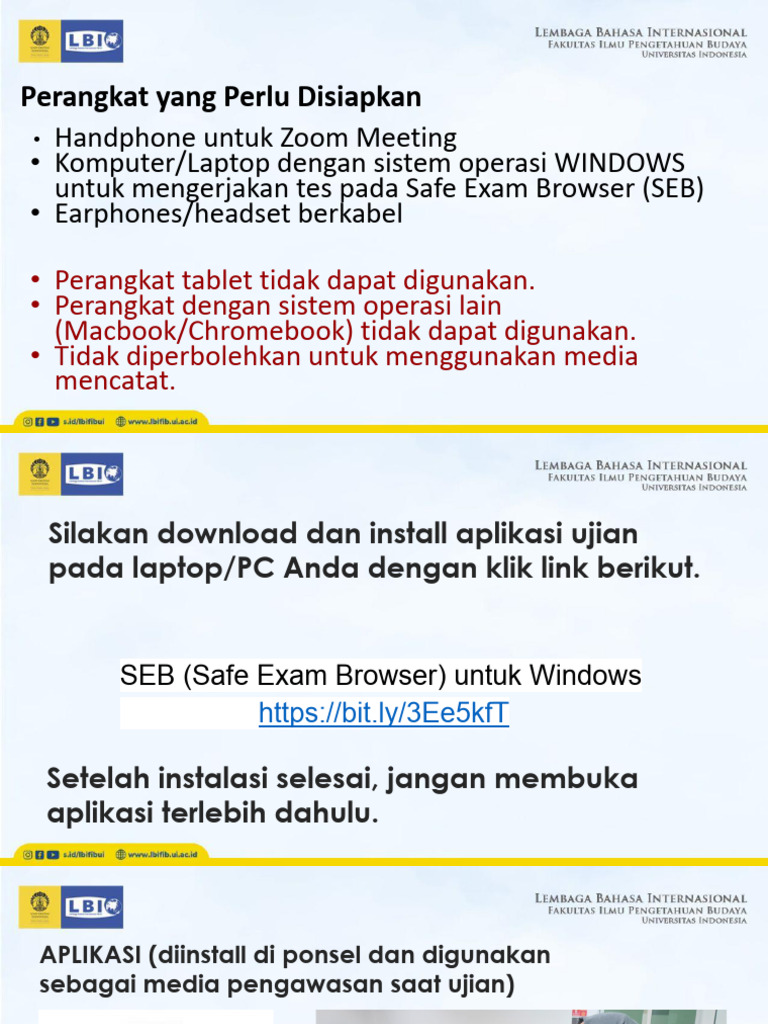 Persiapan Ujian EPT UI dan Aturannya | PDF