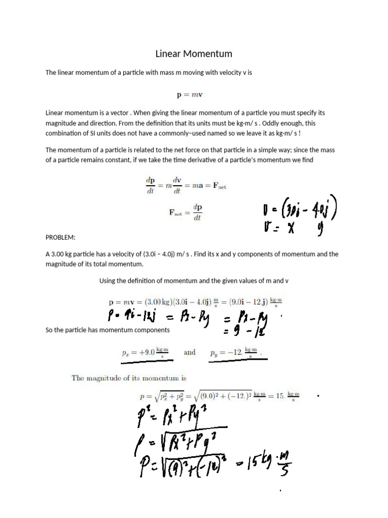 Understanding Linear Momentum and Impulse | PDF | Momentum | Force