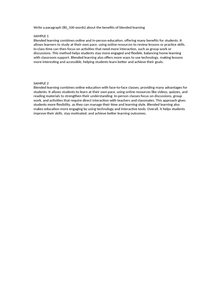 Benefits of Blended Learning Explained | PDF