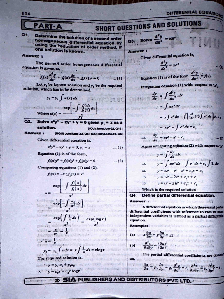 Unit 4 - Differential Equations | PDF