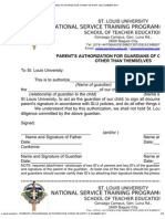 Parents or Guardians Authorization Form For NSTP 1&2 Summer 2011