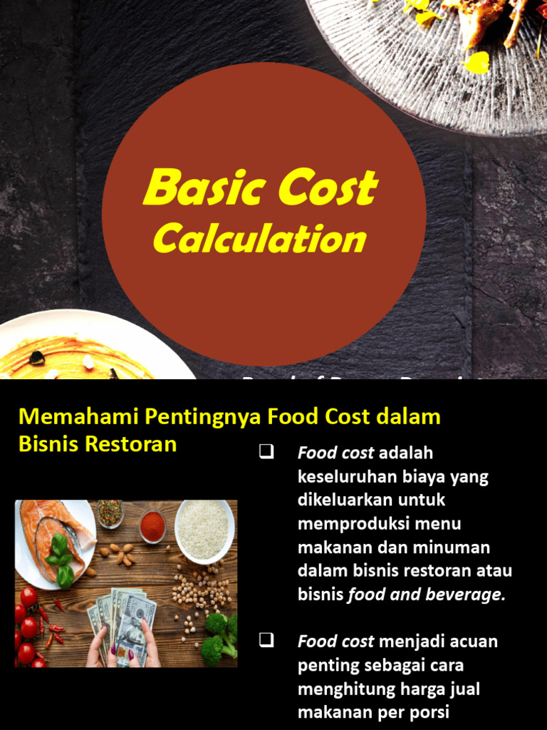 Menghitung Food Cost dalam Restoran | PDF