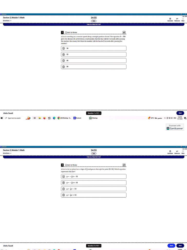 Bluebook Test 3 Math | PDF
