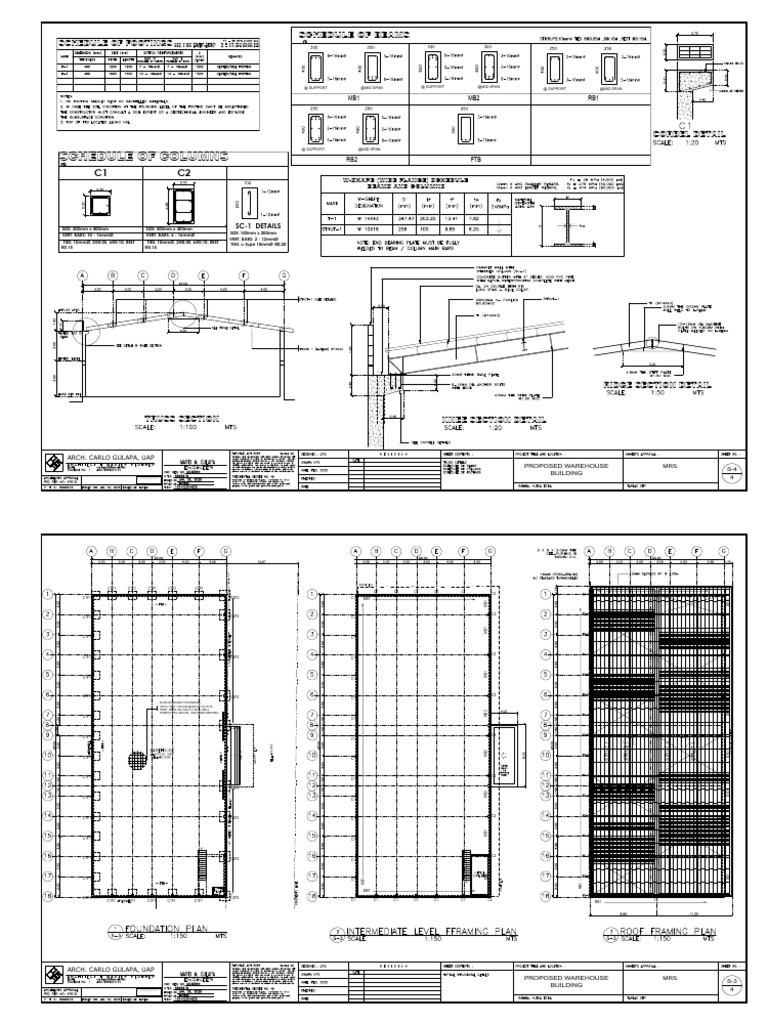 Proposed Warehouse Building Plans | PDF | Structural Engineering ...