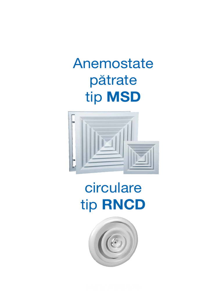 Catalog Anemostate Patrate | PDF