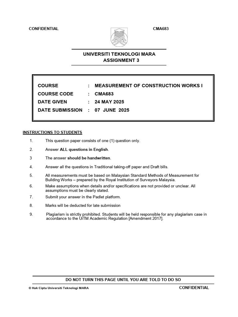 CMA683 Construction Measurement Assignment | PDF | Deep Foundation