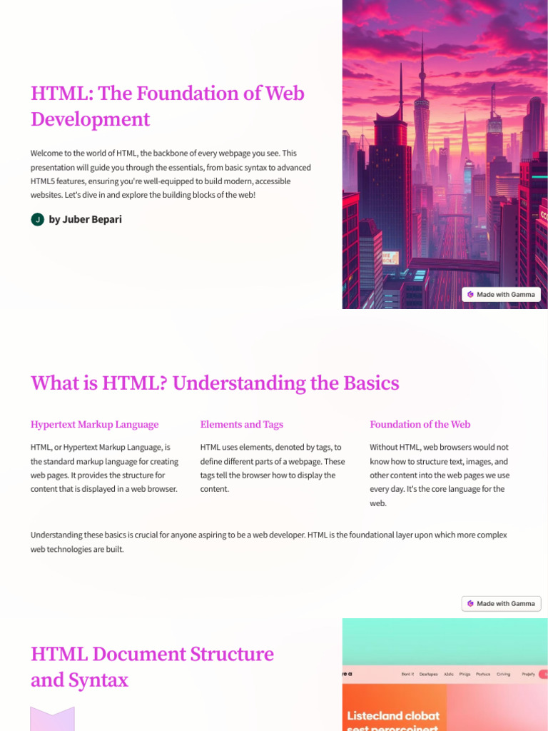 HTML Basics for Web Development Guide | PDF | Html | World Wide Web