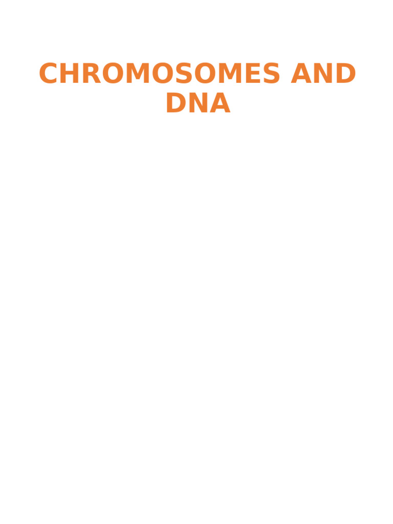 Chromosome and Dna | PDF