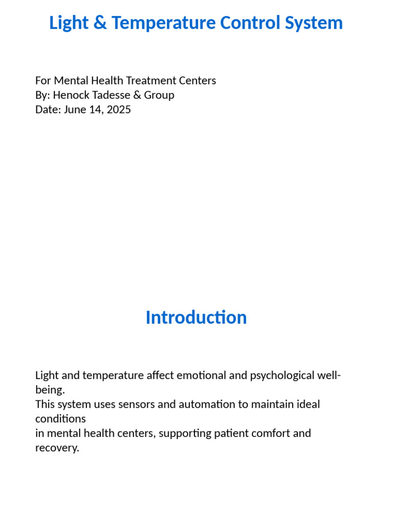Styled Light Temperature Control Presentation | PDF